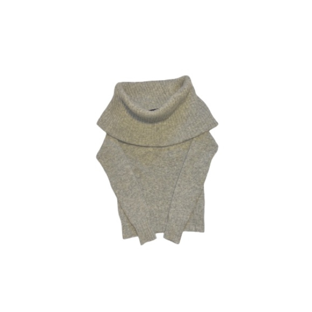 Balenciaga Knits Tan and Grey Oversized Cowl Neck Sweater - Women’s Size 36